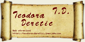 Teodora Deretić vizit kartica